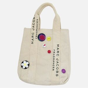 Marc Jacobs Fragrances Heavy Canvas Tote Bag w/ Decorative Buttons